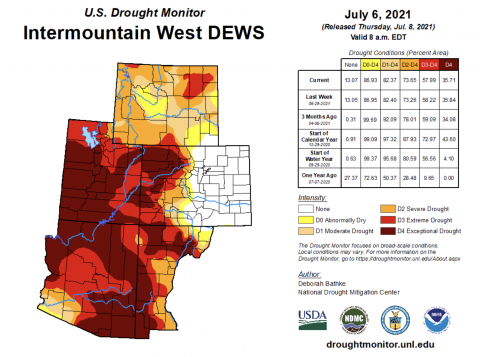 IMW DEWS Drought Map July 2021