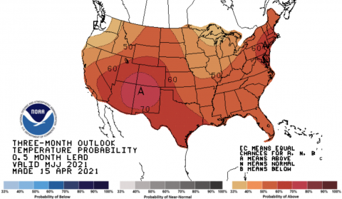 Temperature Probability April 2021