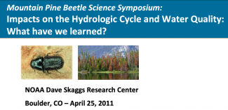 Mountain Pine Beetle Science Symposium Impacts on the Hydrologic Cycle and Water Quality: What Have We Learned thumbnail