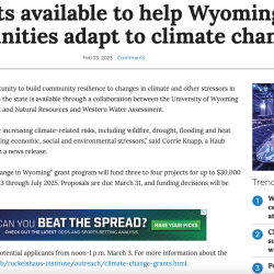 Grants available to help Wyoming communities adapt to climate change thumb