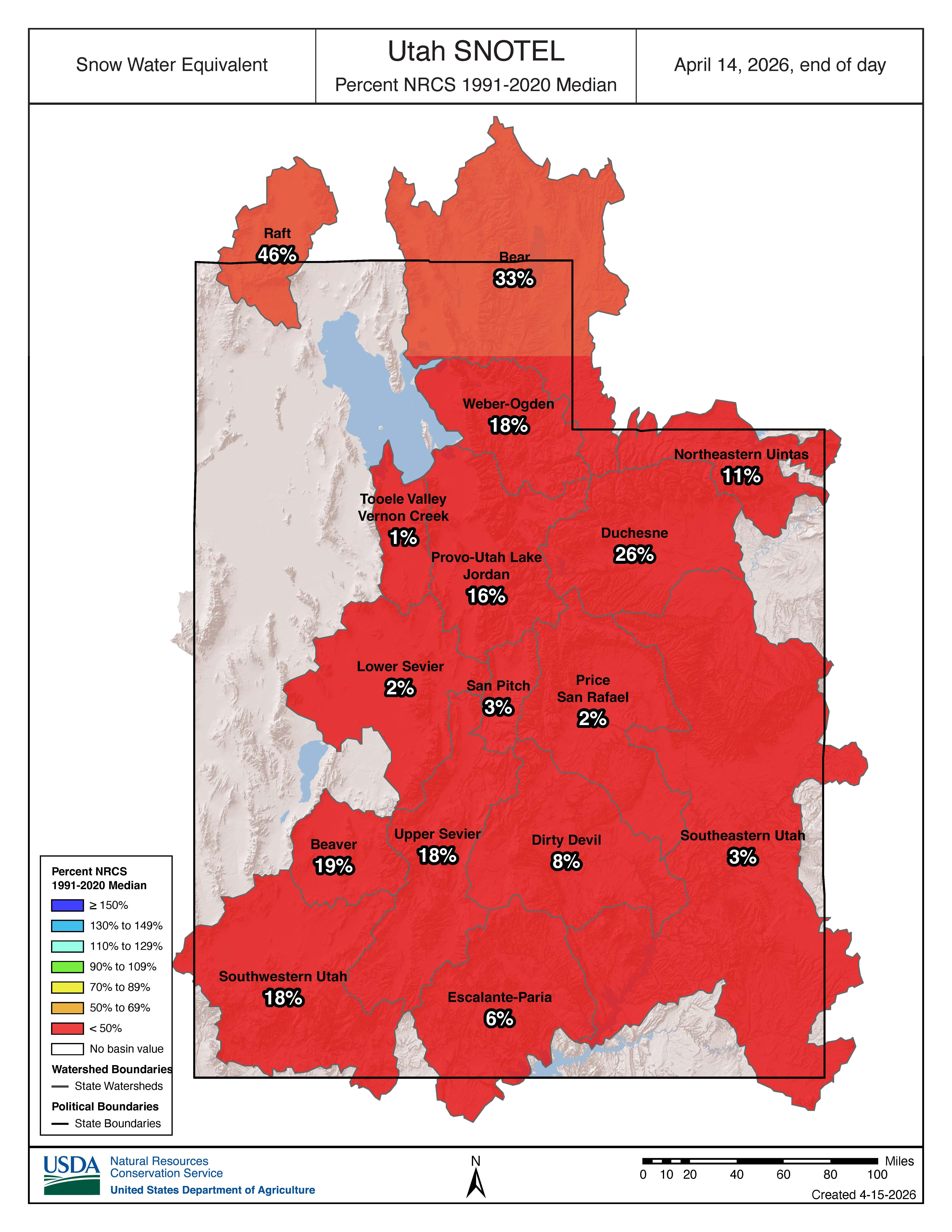 Current Snowpack - Utah