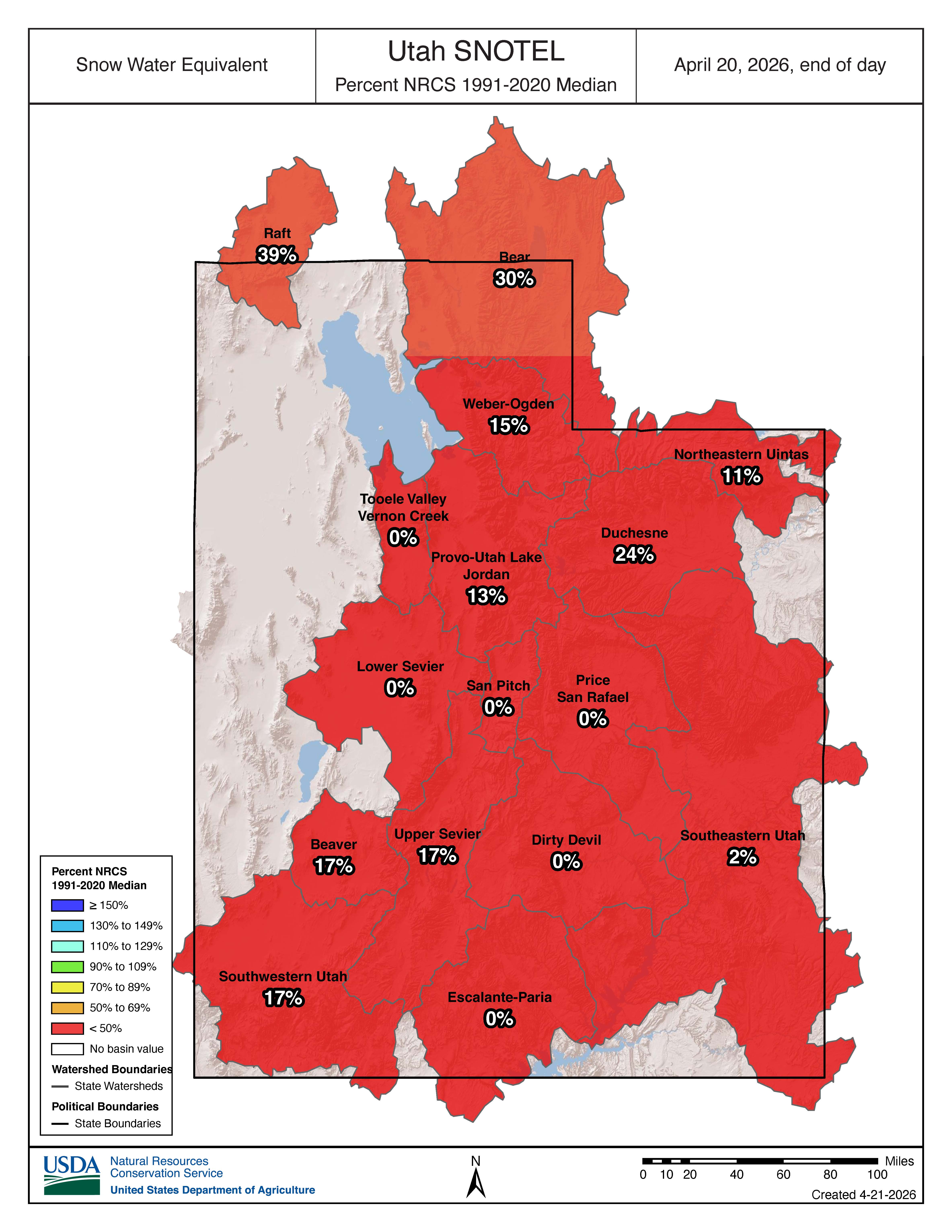 Current Snowpack - Utah