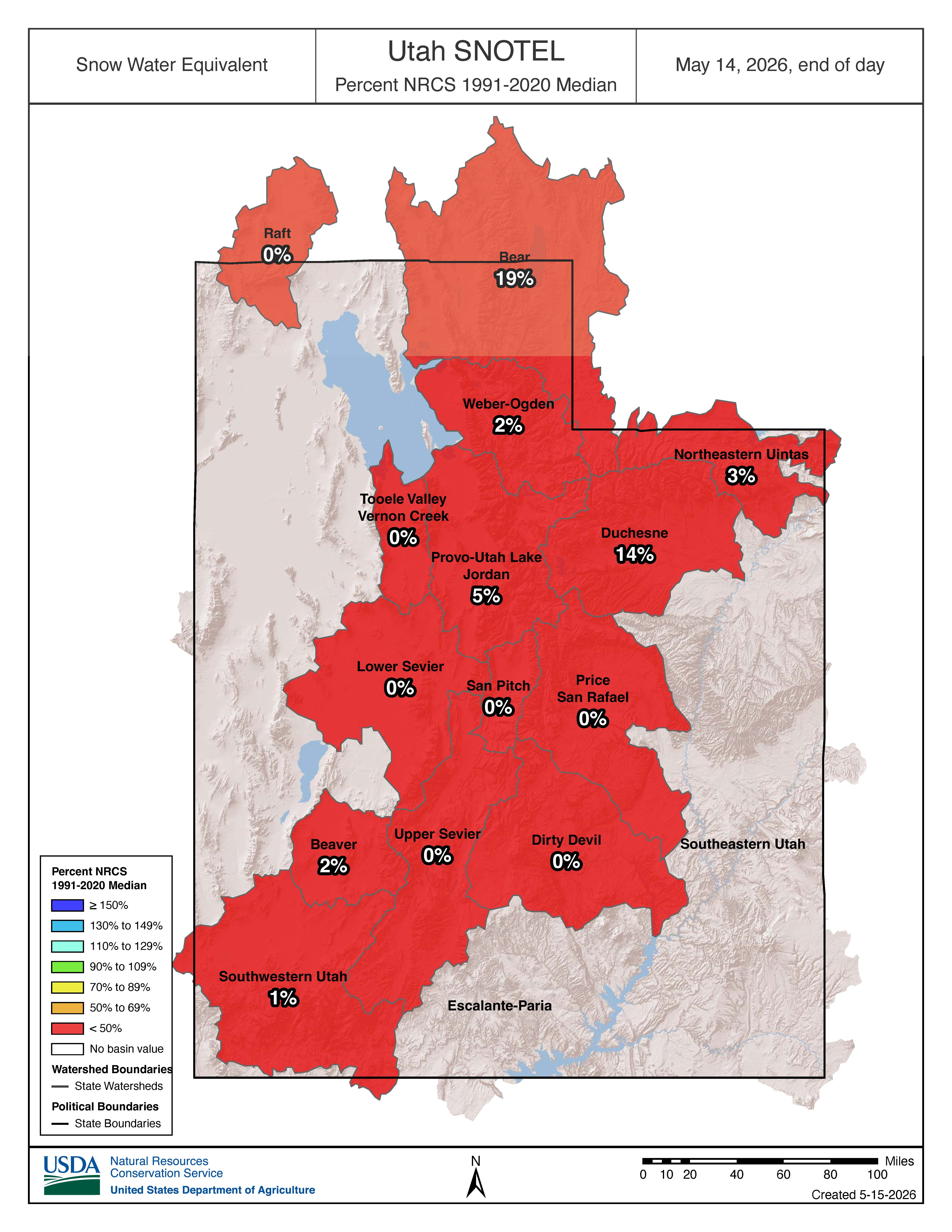 Current Snowpack - Utah