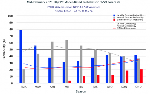 ENSO Forecasts February 2021