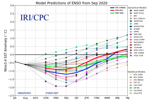 ENSO Predictions September 2020
