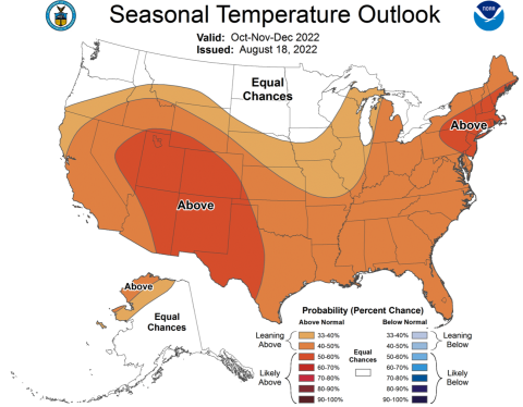 October-December 2022 temperature outlook