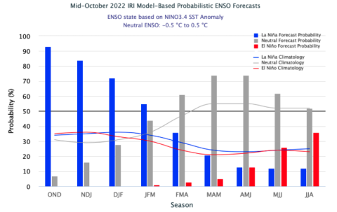 ENSO mid-October probability forecast