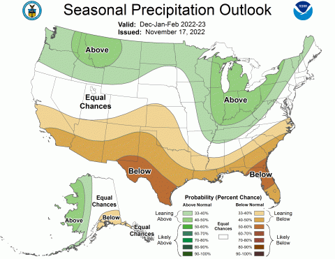 December 1 2022 Seasonal Precipitation Outlook