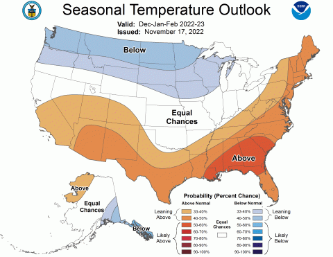 December 1 2022 Seasonal Temperature Outlook