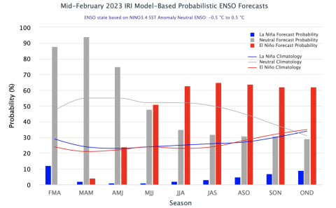 Mid-February ENSO probability forecast 