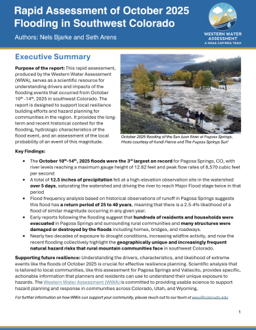 Pagosa Springs Rapid Assessment – Final Publication 102225 thumb