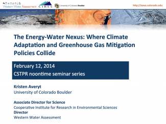 The Energy-Water Nexus: Where Climate Adaptation and Greenhouse Gas Mitigation Policies Collide thumbnail