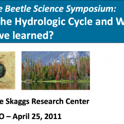 Mountain Pine Beetle Science Symposium Impacts on the Hydrologic Cycle and Water Quality: What Have We Learned thumbnail