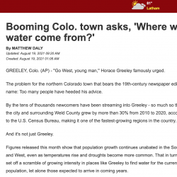 Booming Colo. town asks, 'Where will water come from?' thumbnail