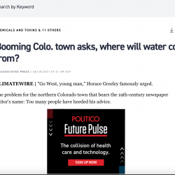 Booming Colo. town asks, where will water come from thumbnail
