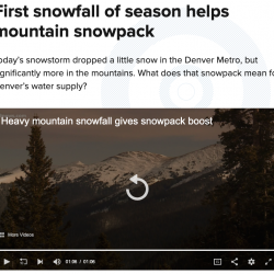 First snowfall of season helps mountain snowpack thumb