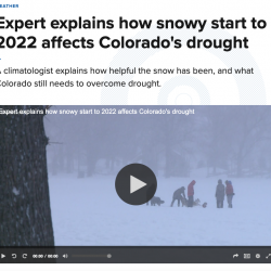 Expert explains how snowy start to 2022 affects Colorado's drought thumb