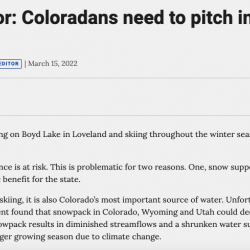 Letter to the editor, Coloradans need to pitch in to protect and save our water thumb