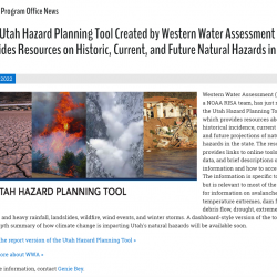 New Utah Hazard Planning Tool Created by Western Water Assessment Provides Resources on Historic, Current, and Future Natural Hazards in the West thumb