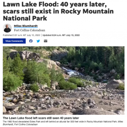 Lawn Lake Flood 40 years later, scars still exist in Rocky Mountain National Park thumb