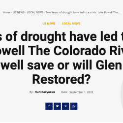 Two Years of drought have led to a crisis. Lake Powell The Colorado River. Can Lake Powell save or will Glen Canyon Restored? thumb