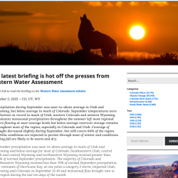 The latest briefing is hot off the presses from Western Water Assessment Oct thumb