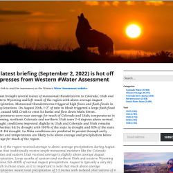 The latest briefing (September 2, 2022) is hot off the presses from Western #Water Assessment thumb