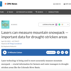 Lasers can measure mountain snowpack — important data for drought-stricken areas thumb
