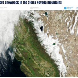 Record snowpack in the Sierra Nevada mountains thumb