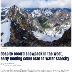 Despite record snowpack in the West, early melting could lead to water scarcity thumb