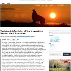 The latest briefing is hot off the presses from Western Water Assessment