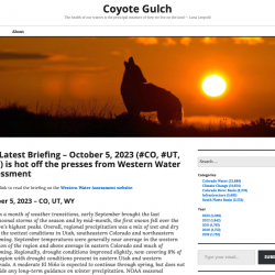 The Latest Briefing – October 5, 2023 (#CO, #UT, #WY) is hot off the presses from Western Water Assessment thumb