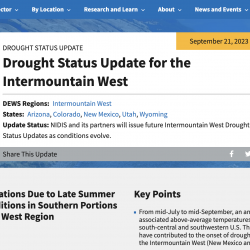 Drought Status Update for the Intermountain West thumb
