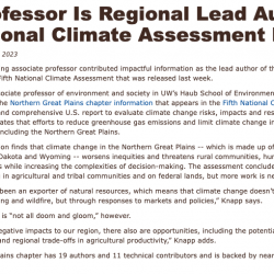 UW Professor Is Regional Lead Author on National Climate Assessment Report thumb