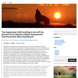 The September 2025 briefing is hot off the presses from Western Water Assessment Intermountain West Dashboard thumb