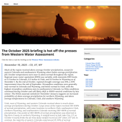 The October 2025 briefing is hot off the presses from Western Water Assessment thumb